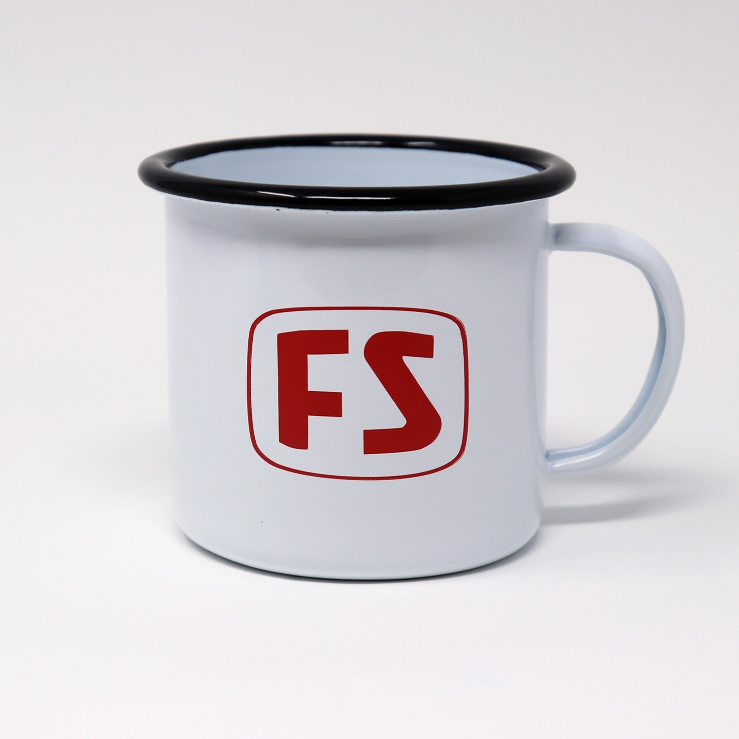 Tazza in latta con logo FS "a televisore"
