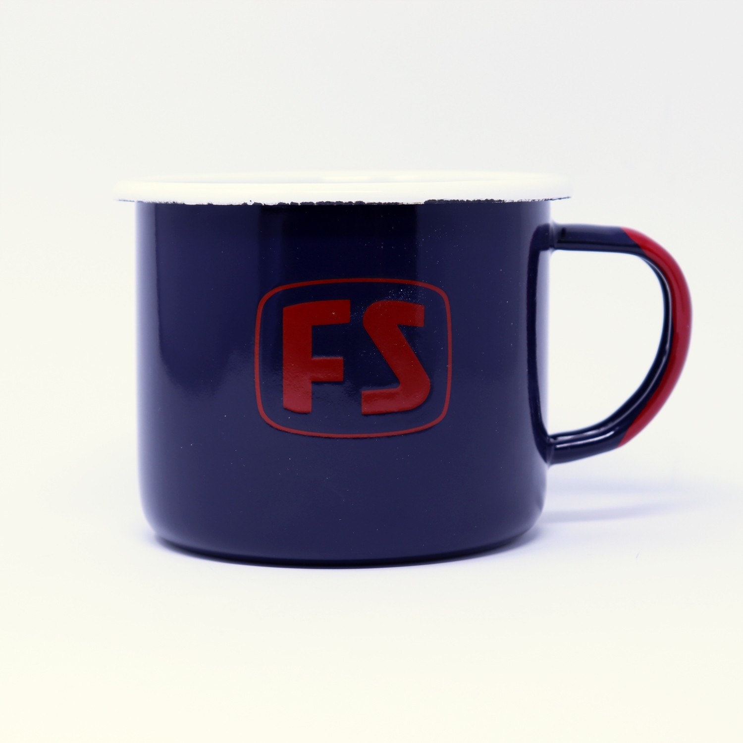 Tazza in latta maxi con logo FS "a televisore"