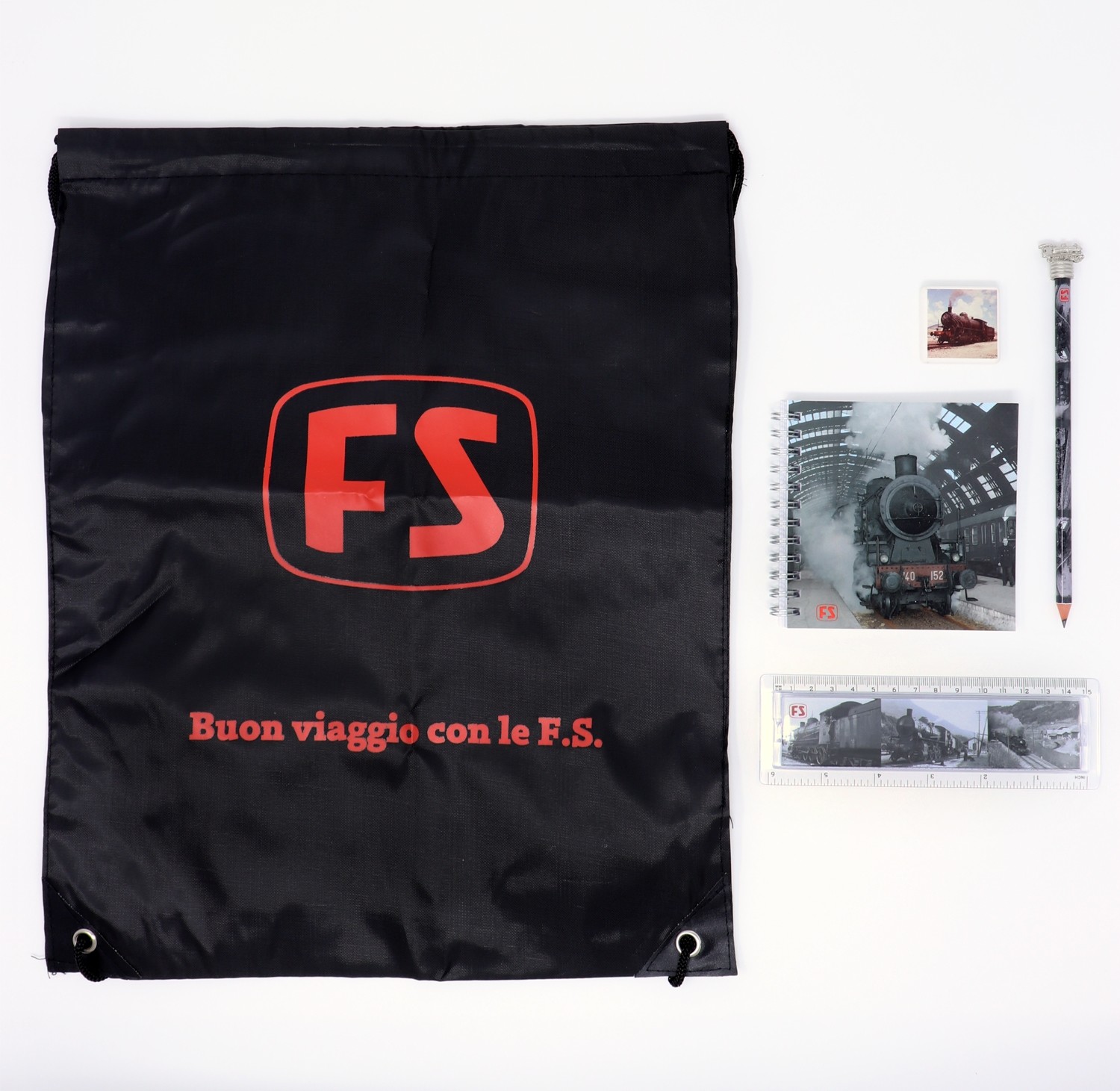 Set di cancelleria FS 740 con zaino nero